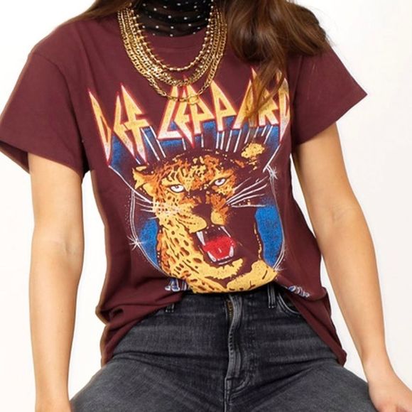 NWT DAYDREAMER LA Revolve Huckleberry Def Leppard American Tour Tee Small S NEW - Picture 4 of 7